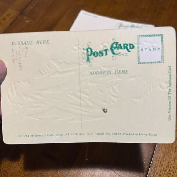 Vtg Repo Moving Action Halloween Postcards Cats & Pumpkin Girl Embossed lot of 3 - Picture 11 of 11